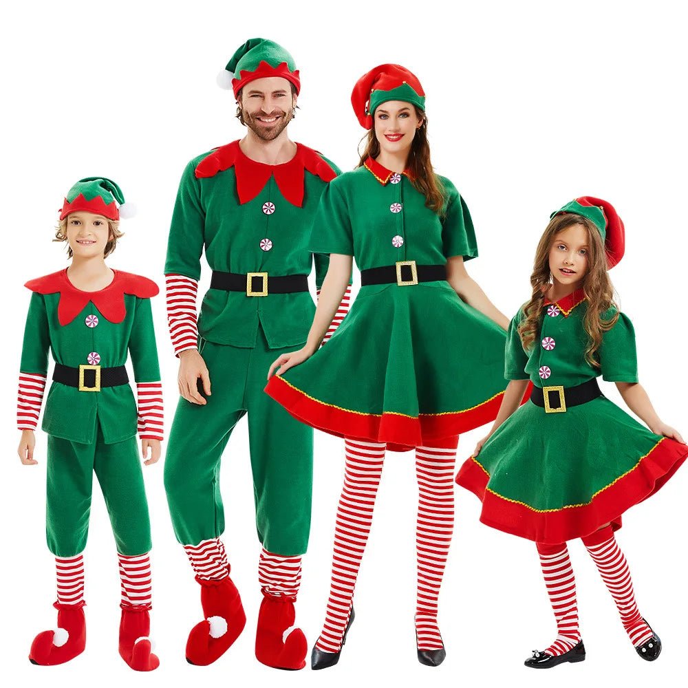 Christmas Elf Costume Set - Family Matching Outfits - Cake Pops Parties
