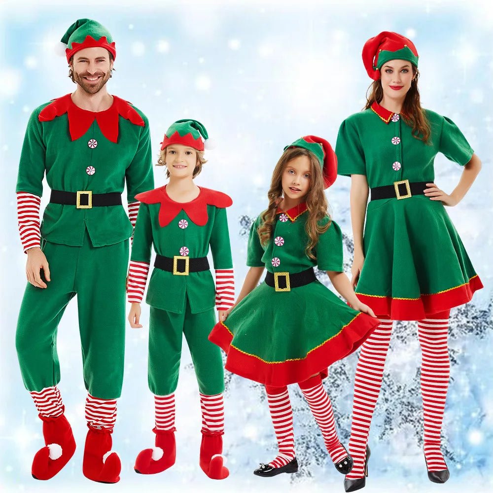 Christmas Elf Costume Set - Family Matching Outfits - Cake Pops Parties