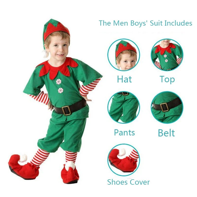 Christmas Elf Costume Set - Family Matching Outfits - Cake Pops Parties