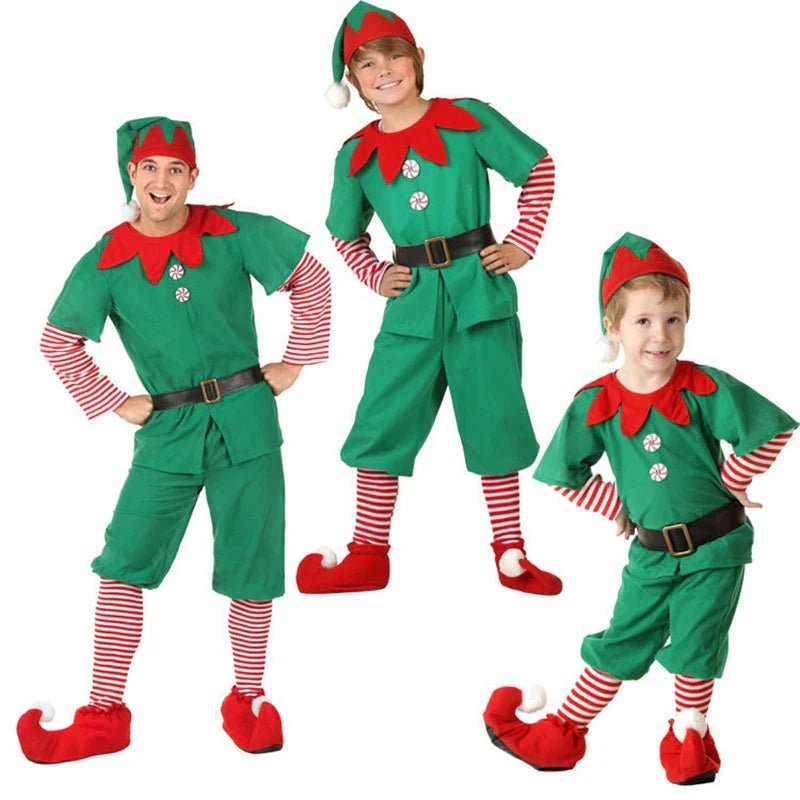 Christmas Elf Costume Set - Family Matching Outfits - Cake Pops Parties
