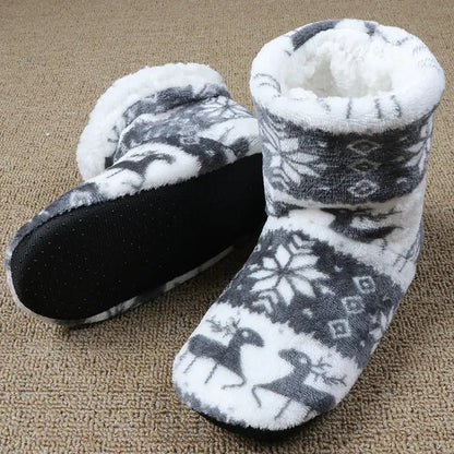 Christmas Elk Cozy Indoor Slippers - Cake Pops Parties