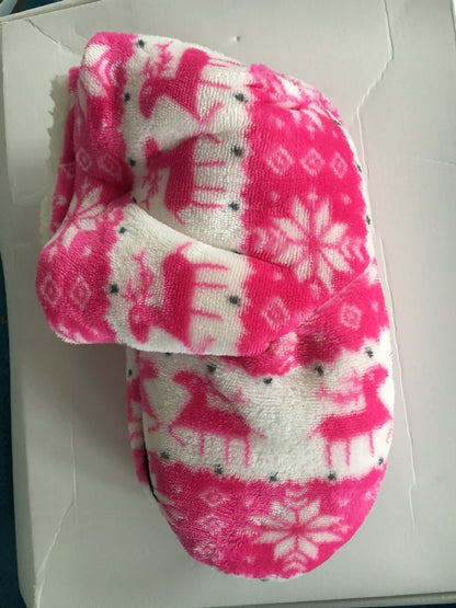 Christmas Elk Plush House Slippers - Cake Pops Parties