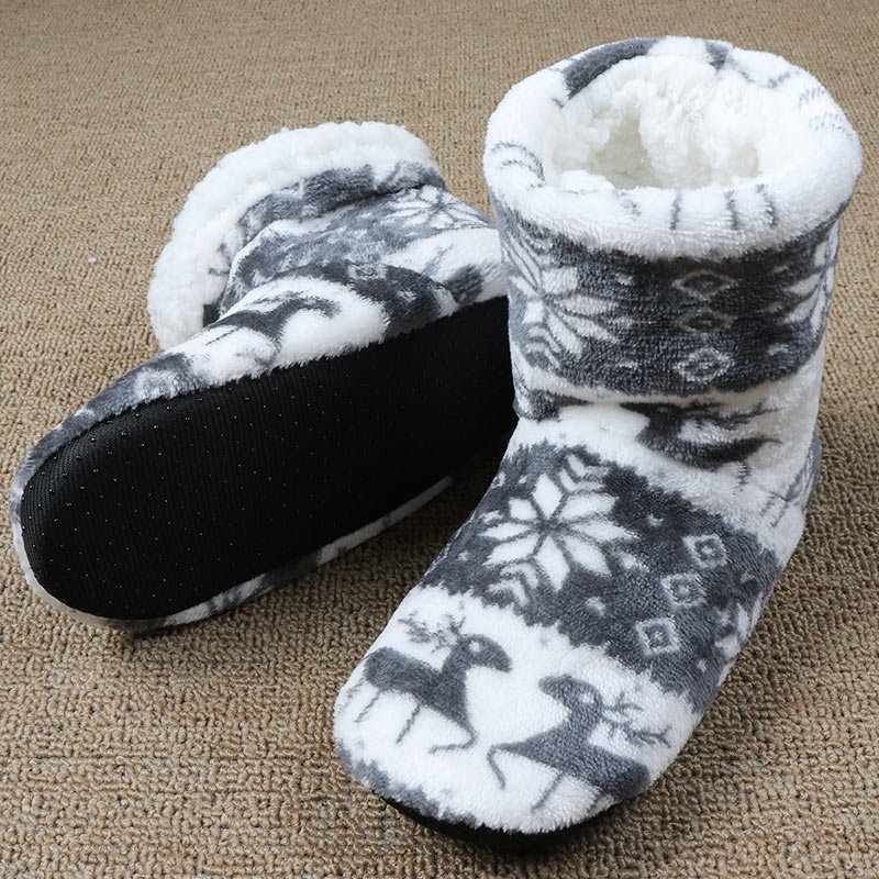 Christmas Elk Plush House Slippers - Cake Pops Parties