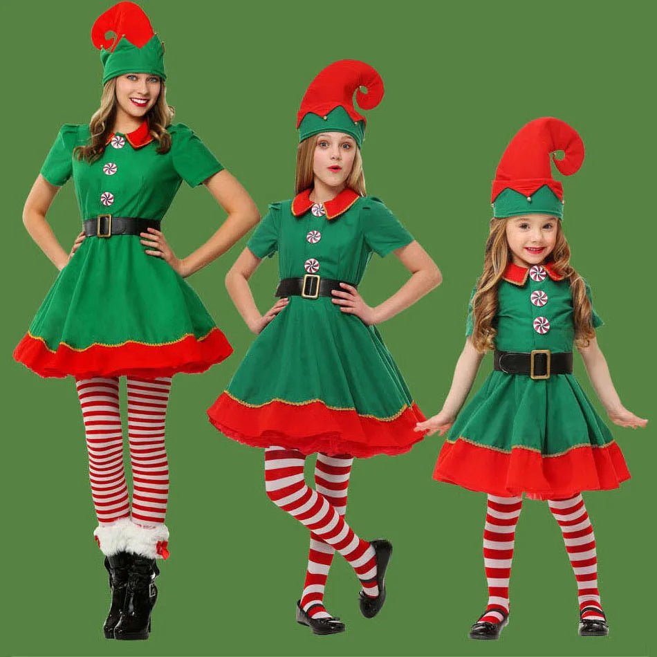 Christmas Family Matching Elf Cosplay Costume - Cake Pops Parties