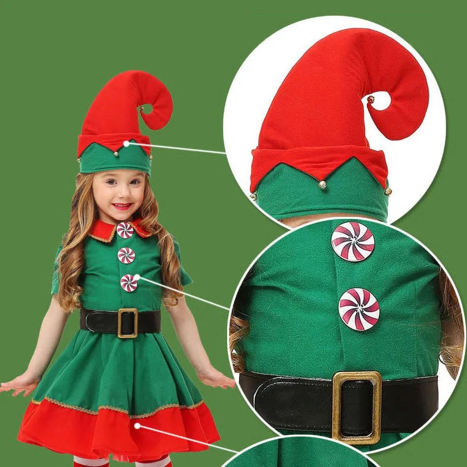 Christmas Family Matching Elf Cosplay Costume - Cake Pops Parties