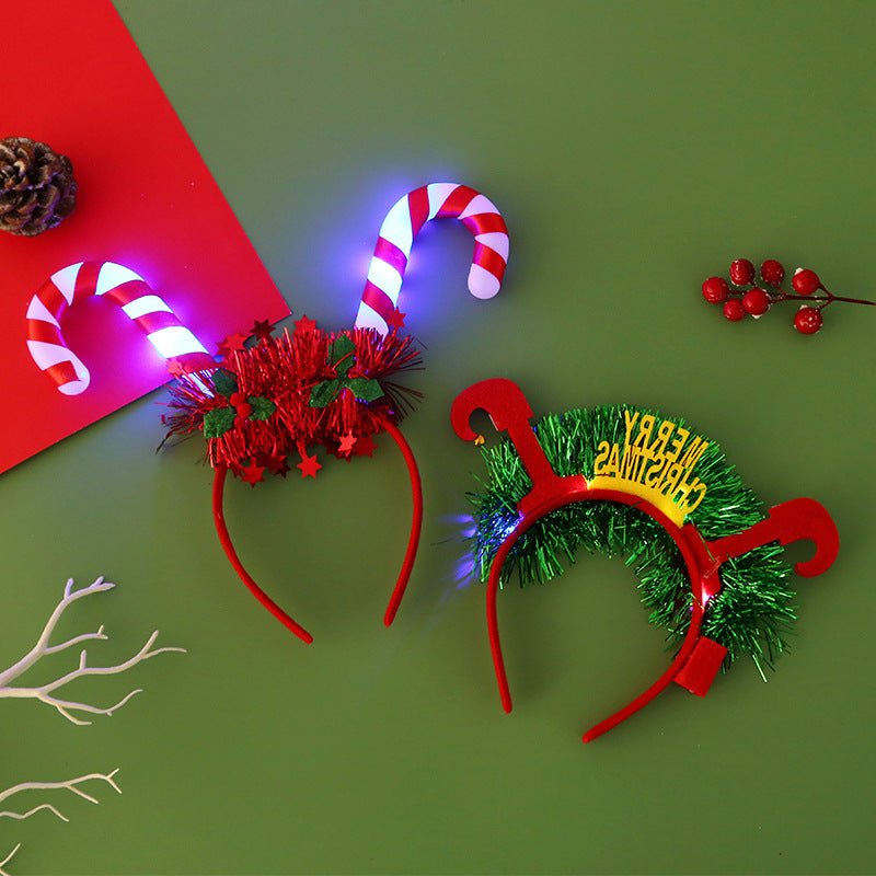 Christmas Glowing Headband - Festive Holiday Hair Accessory - Cake Pops Parties