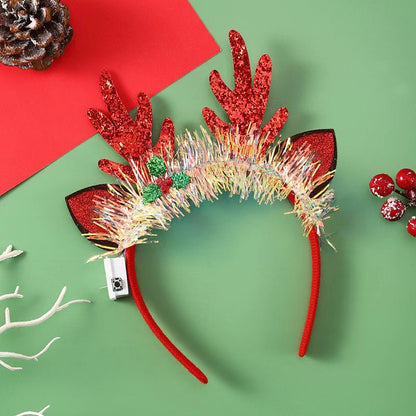 Christmas Glowing Headband - Festive Holiday Hair Accessory - Cake Pops Parties