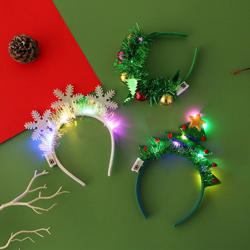 Christmas Glowing Headband - Festive Holiday Hair Accessory - Cake Pops Parties