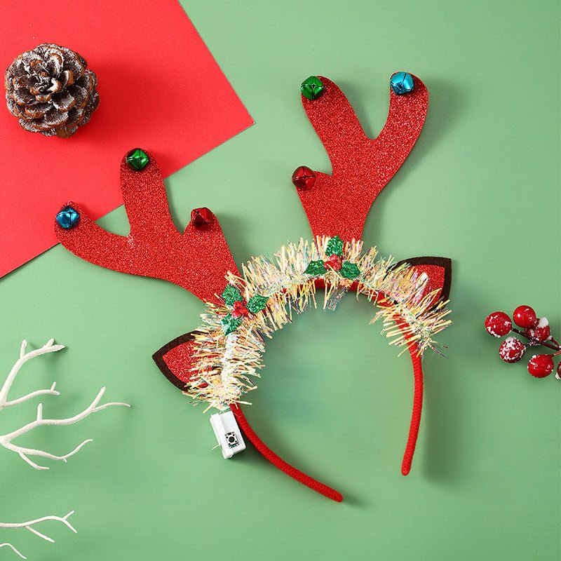 Christmas Glowing Headband - Festive Holiday Hair Accessory - Cake Pops Parties