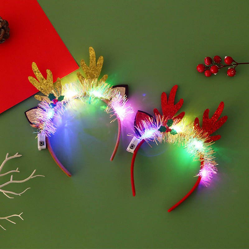 Christmas Glowing Headband - Festive Holiday Hair Accessory - Cake Pops Parties