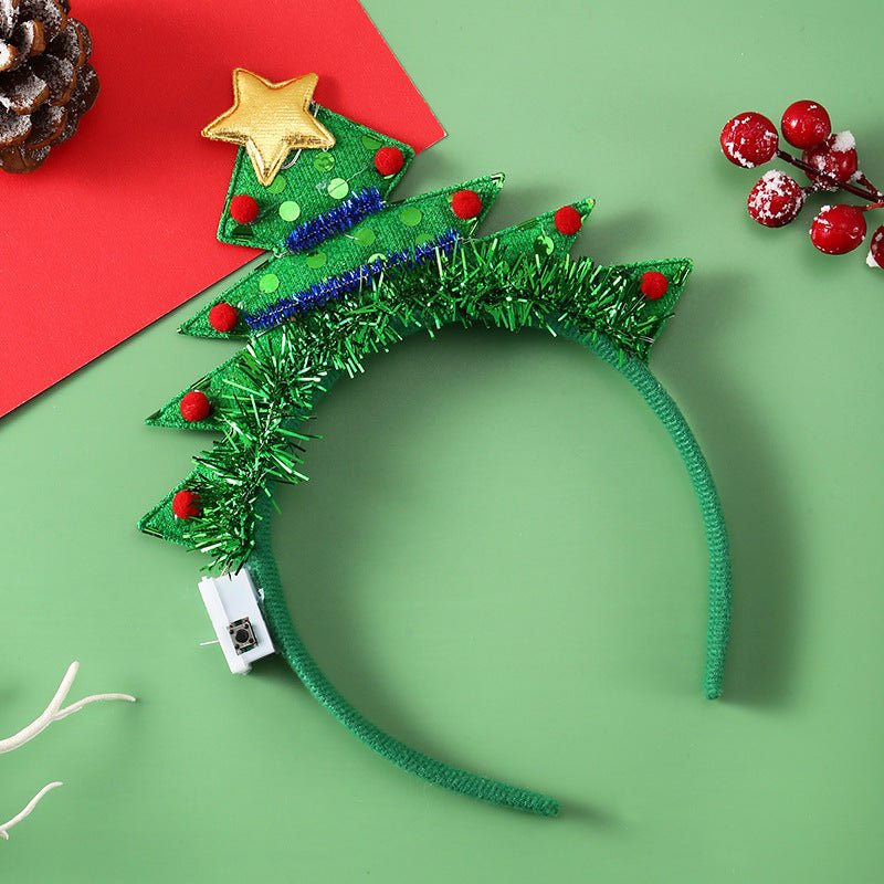 Christmas Glowing Headband - Festive Holiday Hair Accessory - Cake Pops Parties