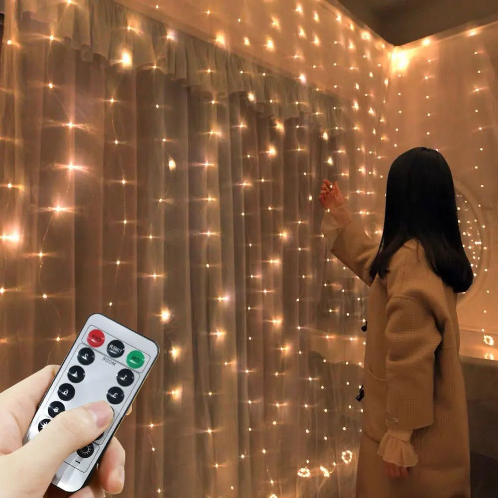 Christmas LED Curtain String Lights - Cake Pops Parties