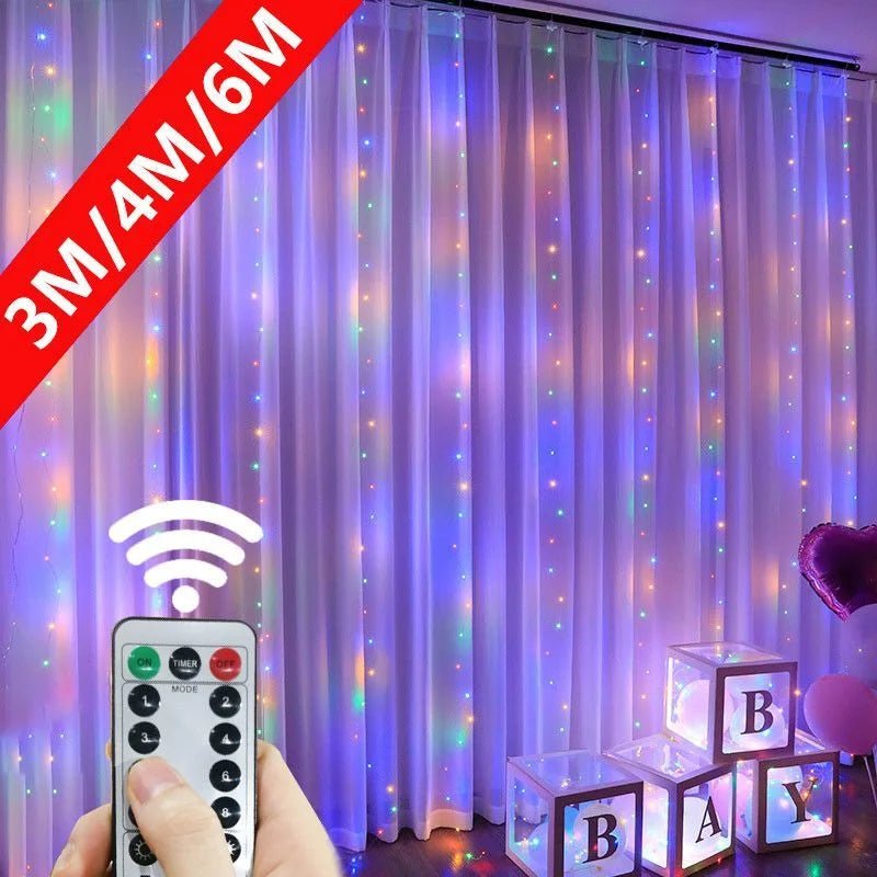 Christmas LED Curtain String Lights - Cake Pops Parties