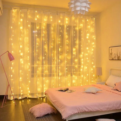 Christmas LED Curtain String Lights - Cake Pops Parties