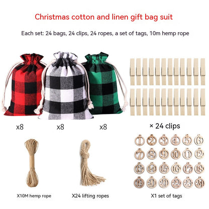Christmas Linen Candy Bags Set - Cake Pops Parties