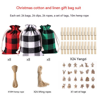Christmas Linen Candy Bags Set - Cake Pops Parties