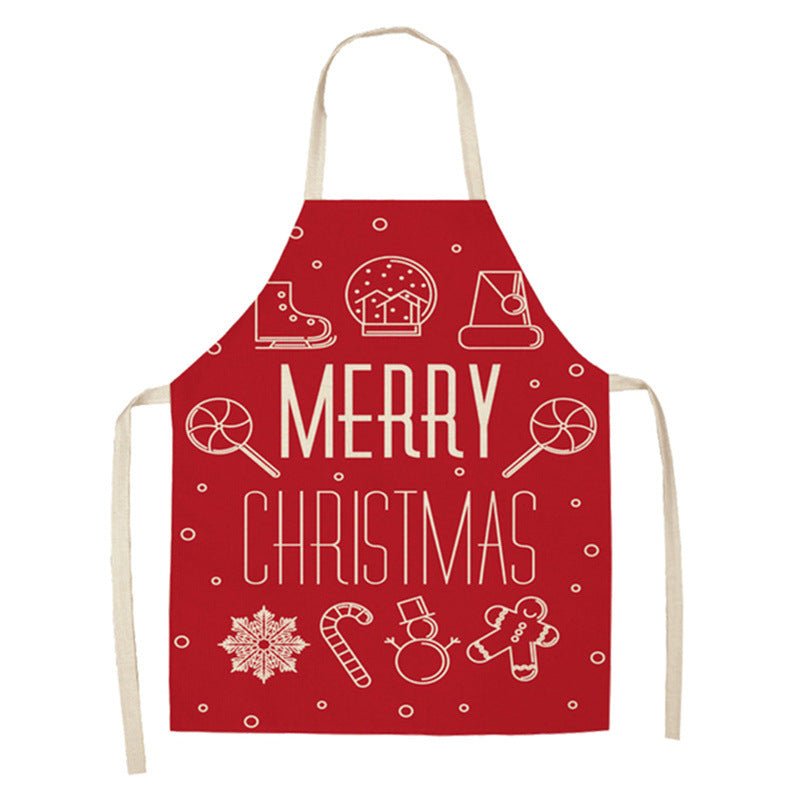 Christmas Linen Holiday Apron - Cake Pops Parties