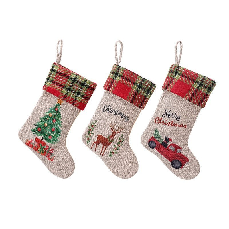 Christmas Linen Stockings Set - Cake Pops Parties