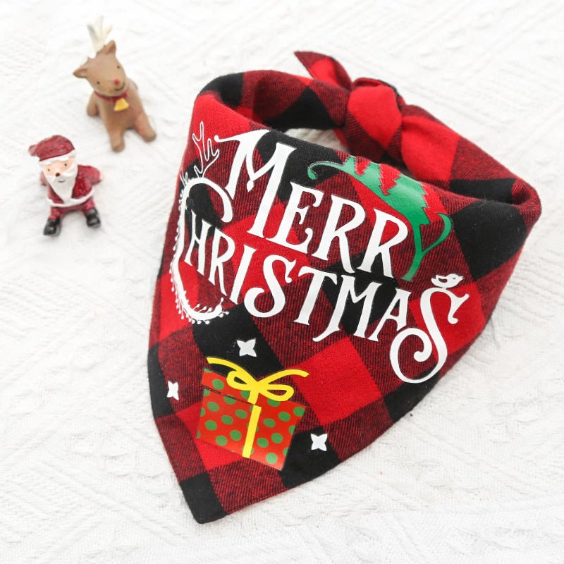 Christmas Pet Double Layer Saliva Bib - Cake Pops Parties