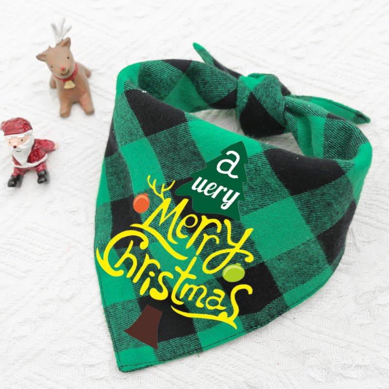 Christmas Pet Double Layer Saliva Bib - Cake Pops Parties