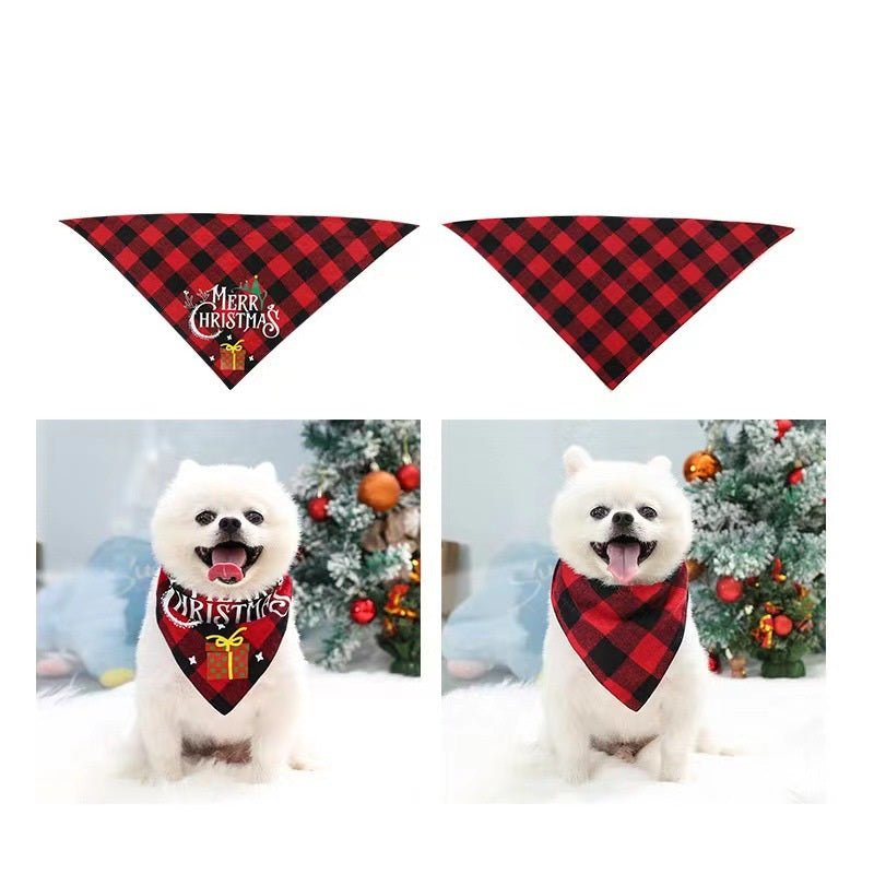 Christmas Pet Double Layer Saliva Bib - Cake Pops Parties