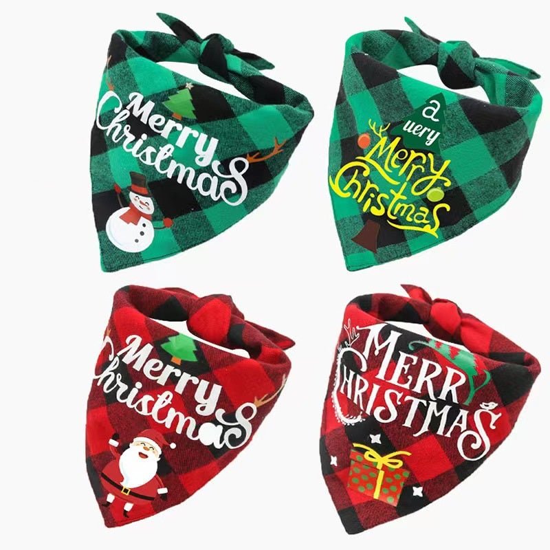 Christmas Pet Double Layer Saliva Bib - Cake Pops Parties