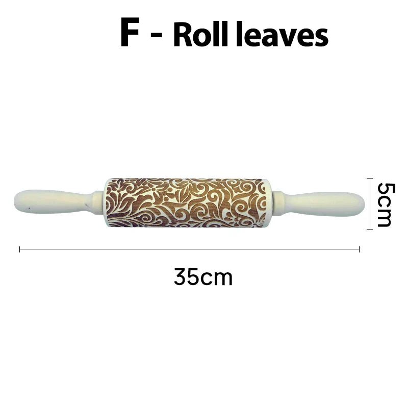 Christmas Rolling Pins - Snowflake Elk Patterned Roller - Cake Pops Parties