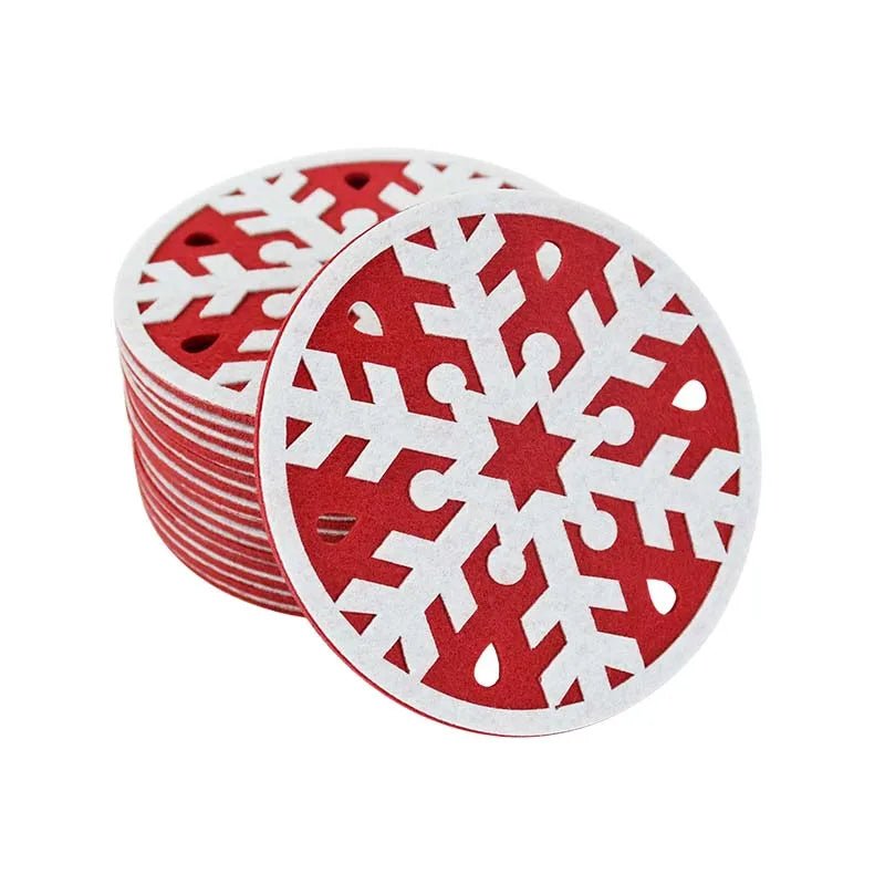 Christmas Snowflake Cup Mat Coasters Set - Cake Pops Parties