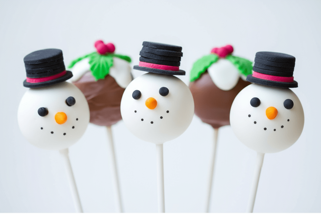 Christmas Snowman Cake Pop - Cake Pops Parties