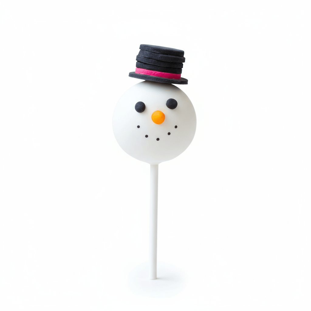 Christmas Snowman Cake Pop - Cake Pops Parties