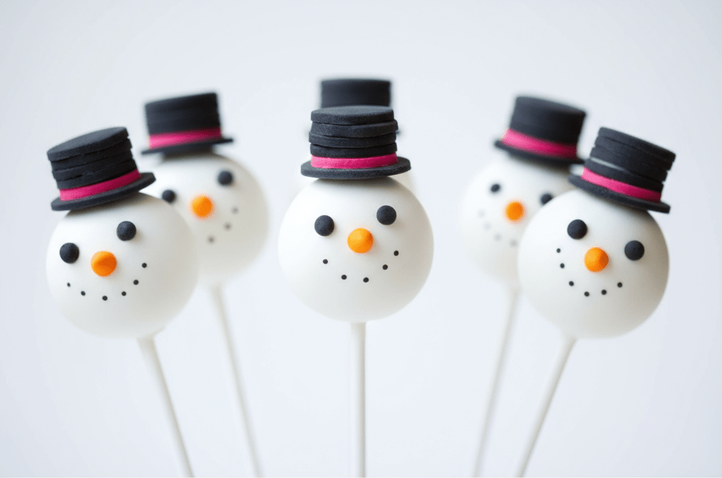 Christmas Snowman Cake Pop - Cake Pops Parties