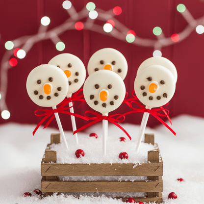 Christmas Snowmen Oreo Cake Pops - Cake Pops Parties