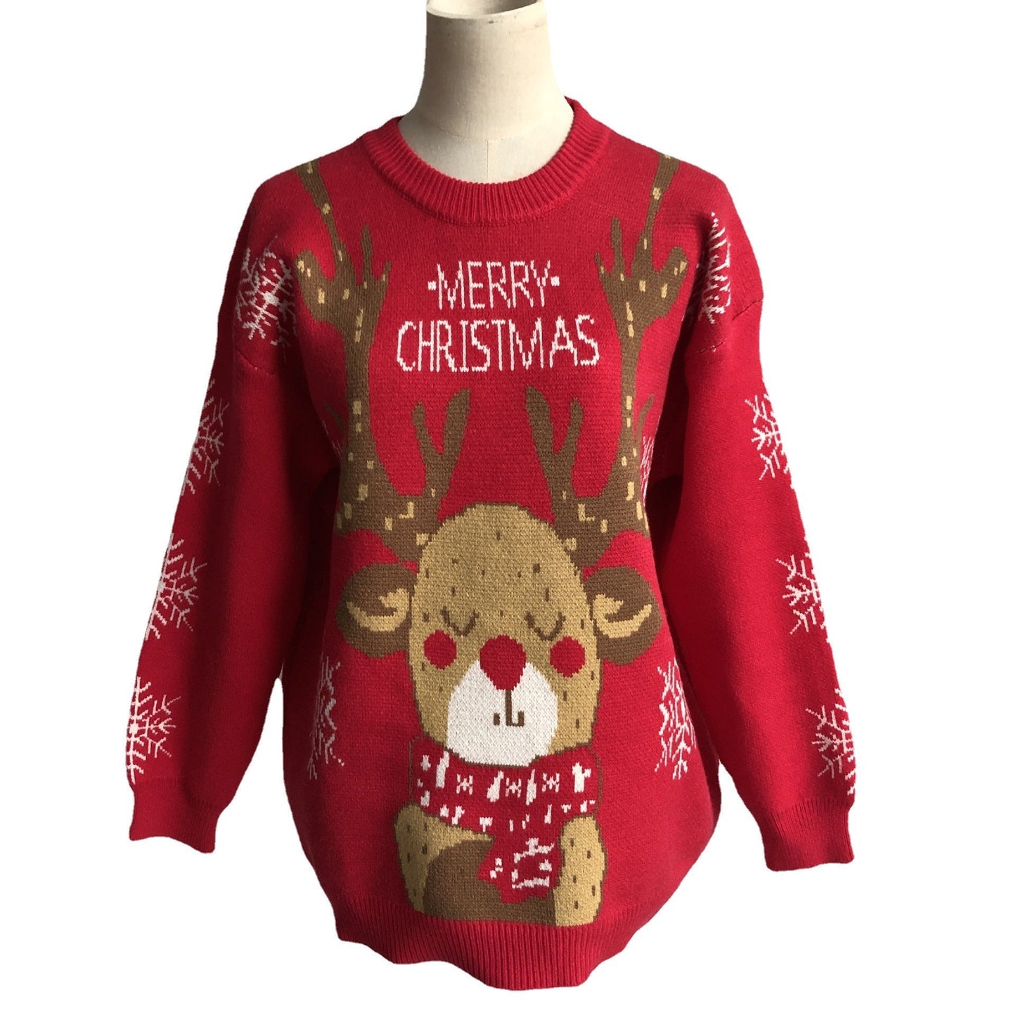 Red Christmas Theme Women's Sweater - Cake Pops Parties