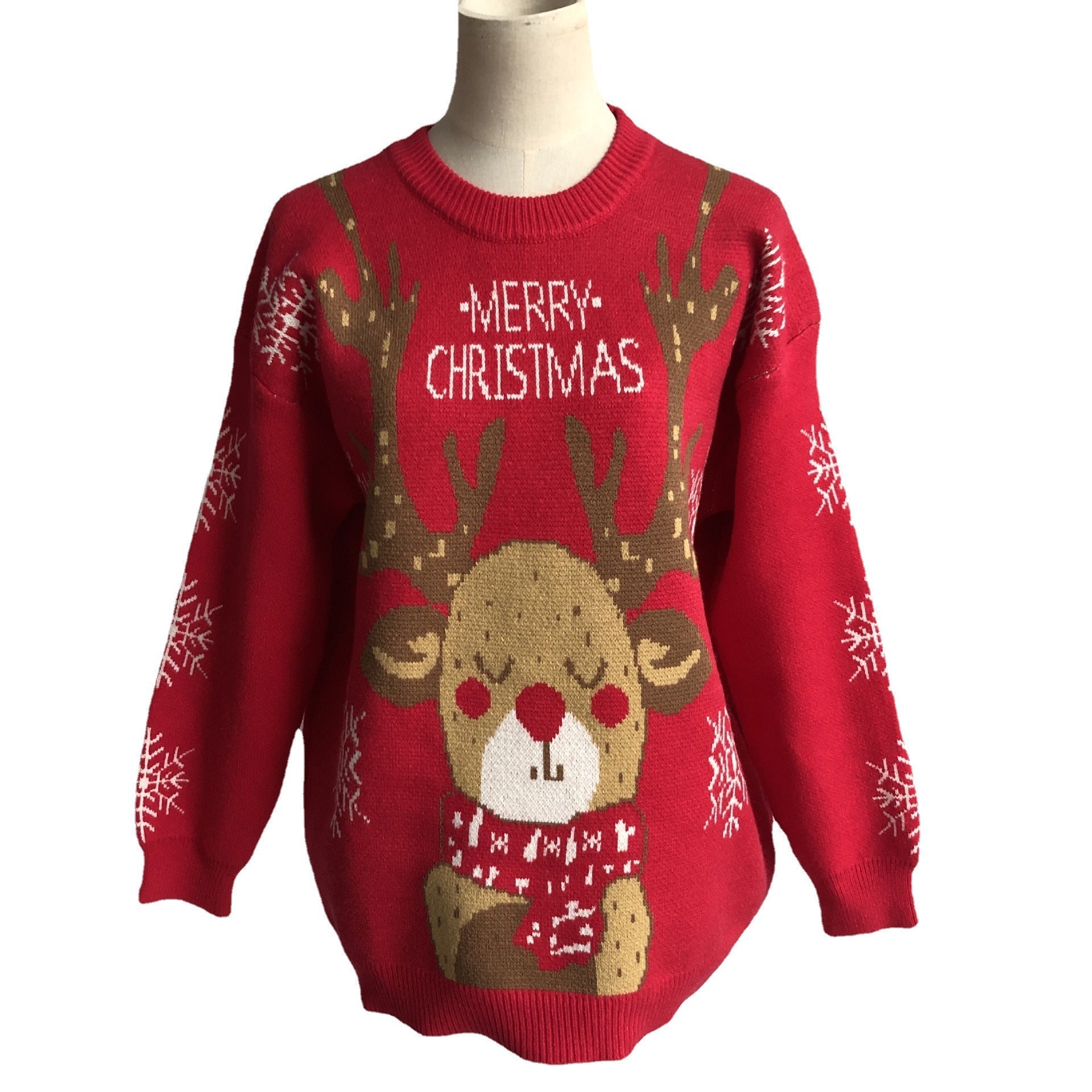 Red Christmas Theme Women's Sweater - Cake Pops Parties