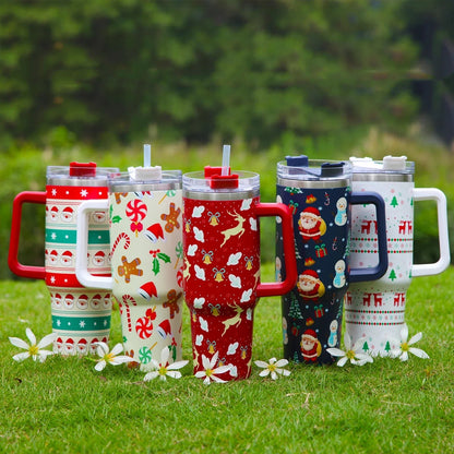 Christmas Thermos Water Bottle 40oz - Cake Pops Parties