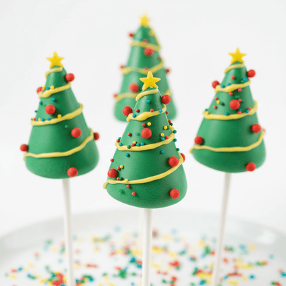Christmas Tree Cake Pops - Cake Pops Parties