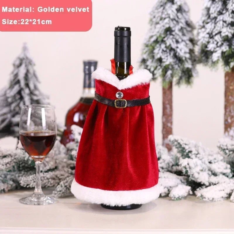 Christmas Wine Bottle Cover Set - Cake Pops Parties