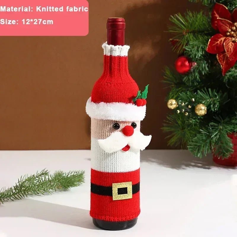 Christmas Wine Bottle Cover Set - Cake Pops Parties