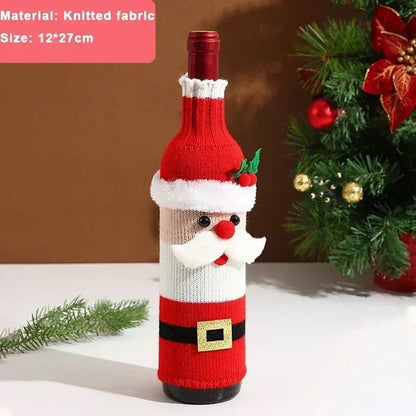 Christmas Wine Bottle Cover Set - Cake Pops Parties