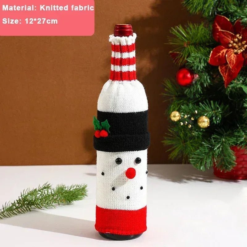 Christmas Wine Bottle Cover Set - Cake Pops Parties