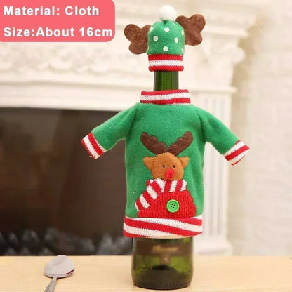 Christmas Wine Bottle Cover Set - Cake Pops Parties