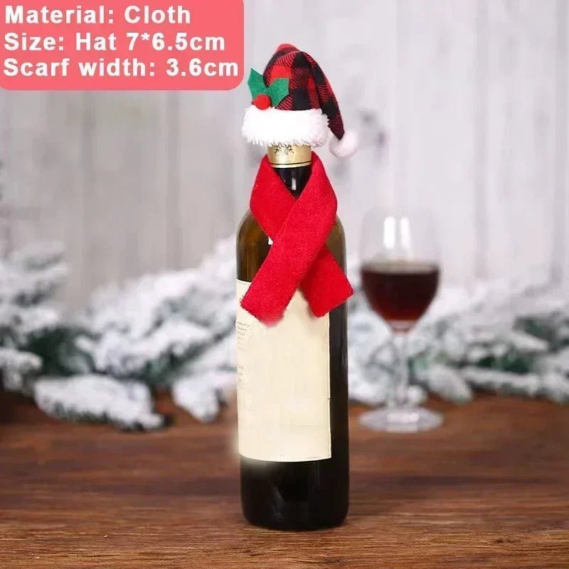 Christmas Wine Bottle Cover Set - Cake Pops Parties