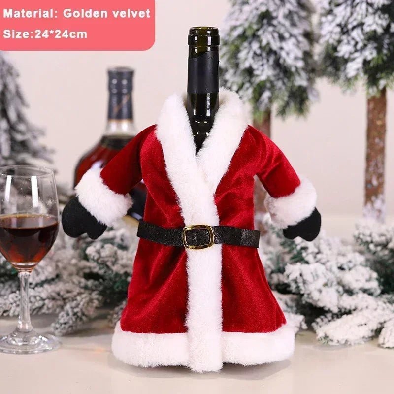 Christmas Wine Bottle Cover Set - Cake Pops Parties