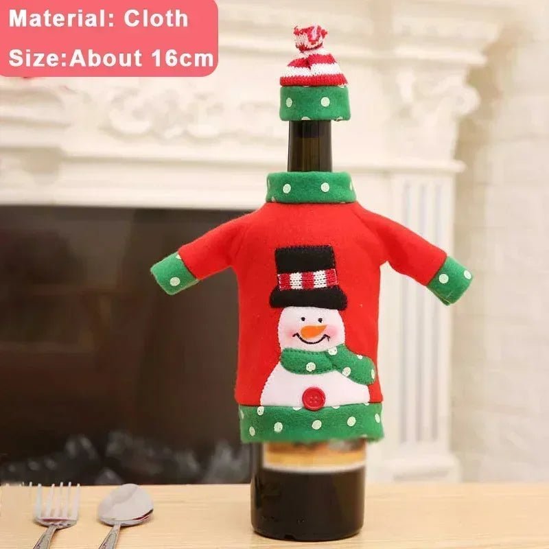 Christmas Wine Bottle Cover Set - Cake Pops Parties