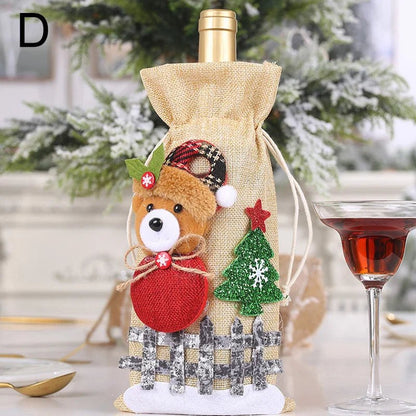 Christmas Wine Bottle Cover Snowman Decor - Cake Pops Parties