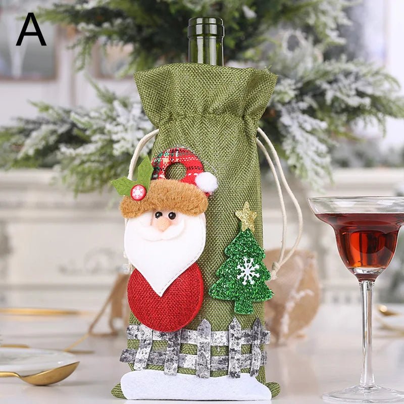 Christmas Wine Bottle Cover Snowman Decor - Cake Pops Parties