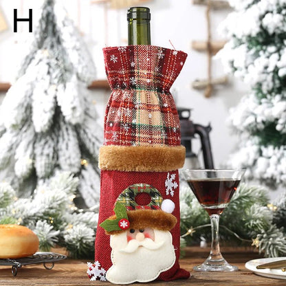 Christmas Wine Bottle Cover Snowman Decor - Cake Pops Parties