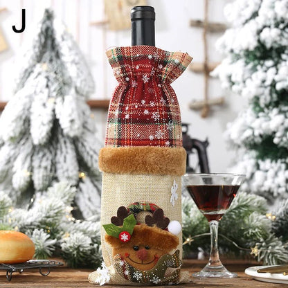 Christmas Wine Bottle Cover Snowman Decor - Cake Pops Parties