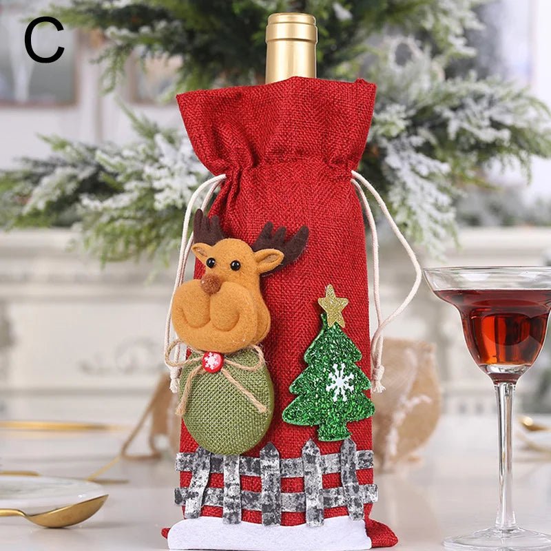 Christmas Wine Bottle Cover Snowman Decor - Cake Pops Parties