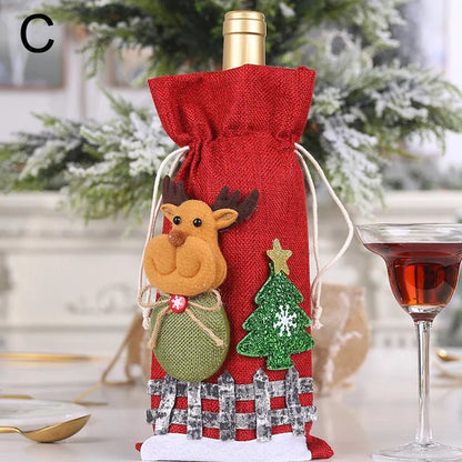Christmas Wine Bottle Cover Snowman Decor - Cake Pops Parties